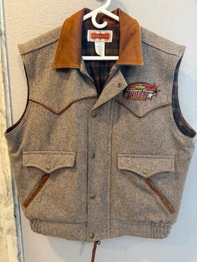 Men’s Wrangler Wool Vest~Vegas Rodeo National Finals~Las Vegas 2003~Gold Coast